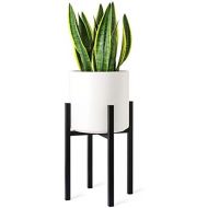 Visit the Mkouo Store Mkouo Plant Stand Mid Century Modern Tall Flower Pot Stands Metal Potted Plant Holder Indoor Outdoor Plants Display Rack, 30cm