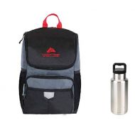SEEHONOR OZARK TRAIL 24-Can Thermal Insulated Cooler Backpack Bundled with Double Wall Stainless Steel Water Bottle