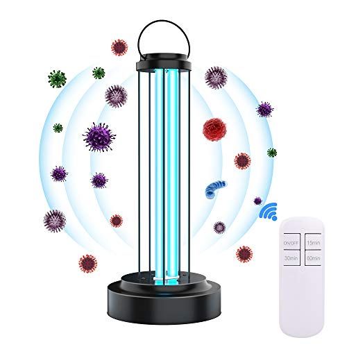  F FiGoal FiGoal Ultraviolet Germicidal UV Lamp 110V 38W Sterilization with Three-Step Timing Remote Control for Household Disinfection Living Room Bedroom Household Kitchen Hotel Germ Virus