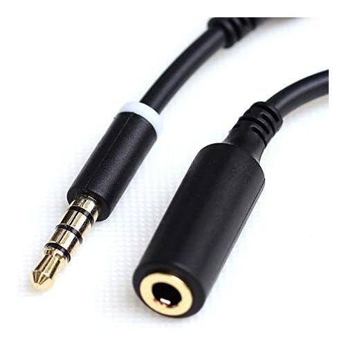  [아마존베스트]KRS - KS2 - Stereo Audio Cable Short Extension 3.5 mm 4 Pin for Apple iPhone 2 3G 3GS 4 4S 5 6 6 Plus iPod iPad / Aux in/Stereo Jack Plug to 3.5 mm Female to 3.5 (KS)