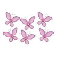 The Butterfly Grove Caitlyn Butterfly Decoration 3D Hanging Mesh Nylon Decor, Pink Carnation,...