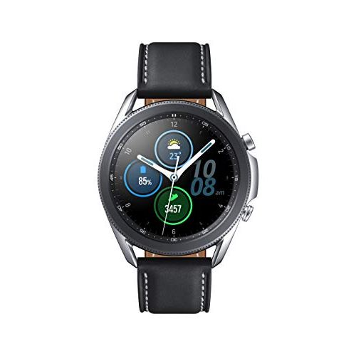 삼성 SAMSUNG Galaxy Watch 3 (41mm, GPS, Bluetooth) Smart Watch with Advanced Health Monitoring, Fitness Tracking, and Long Lasting Battery - Mystic Silver (US Version)