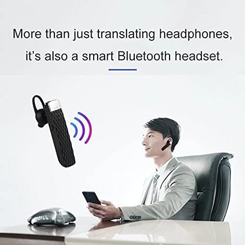  GPPZM T2 Smart Voice Translator Bluetooth Headset 33 Languages Instant Translate Bluetooth5.0 Wireless Earphone Real-time Translate (Color : Black)