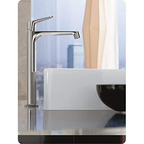  AXOR Citterio M Modern Minimalist Hand Polished 1-Handle 1 13-inch Tall Bathroom Sink Faucet in Brushed Nickel, 34120821