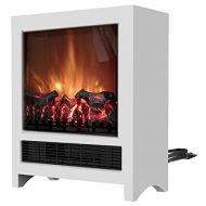 CAMBRIDGE 19-in Freestanding 4606 BTU Electric Fireplace with Wood Log Insert, White (CAM15FSFP-1WHT)