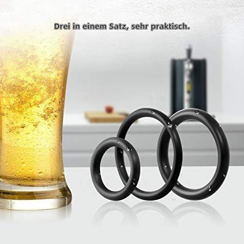  [아마존베스트]AIEVE Pack of 3 O-rings gasket rubber seal replacement parts compatible with Philips Perfect Draft HD3600/20,HD3620 beer dispenser