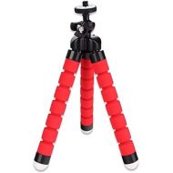 XIAOMINDIAN-HAT XIAOMINDIAN Mini Tripod Portable Flexible Sponge Octopus Stand Mount Compatible with GoPro Mobile Phone Smartphone Camera Holder Clip Stand Tripod Camera Mount (Color : Tripod Red)