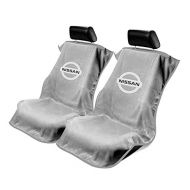 Seat Armour 2 Piece Front Car Seat Covers for Nissan - Grey Terry Cloth