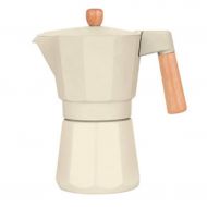 SJQ-coffee pot 304 Stainless Steel Coffee pot Italian Mocha pot Insulated Wood Handle for Gas Electric Stove