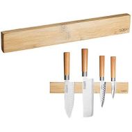 [아마존베스트]TokioKitchenWare Knife rack: original magnetic knife strip made of real bamboo wood (magnetic knife strip).