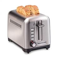 Hamilton Beach Professional 2 Slice Toaster, with Bagel, Defrost & Reheat Settings, Stainless Steel (22990)