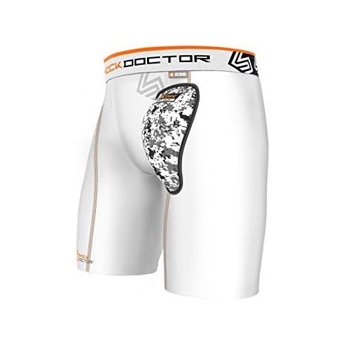  Shock Doctor Compression Short with Soft Cup. Tights for Hip, Hamstring, Glutes, Quad, Thighs, Groin.