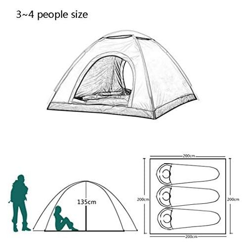  Zelt LCSHAN Freien 2 Leute-automatischer Handwurf 3~4 Leute-Geschwindigkeits-geoeffneter Park-Wilder Strand-Camping (Farbe : Blau, groesse : 3~4 People)
