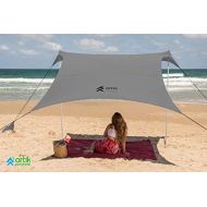 Artik sunshade Pop Up Beach Tent Sun Shade for Camping Trips, Fishing, Backyard Fun or Picnics ? Portable Canopy with Sandbag Anchors, Two Aluminum Poles & Carrying Bag - UPF50 UV Protection (Bri