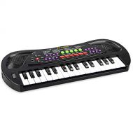 [아마존베스트]aPerfectLife Kids Keyboard Piano, 32 Keys Multifunction Portable Toy Piano Electronic Music Keyboard Instrument for Early Learning Educational (Black)