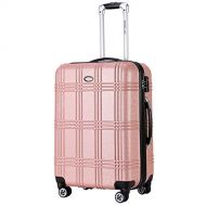 Travel Joy Expandable Spinner Luggage Set,TSA lightweight Hardside Luggage Sets, 20 2428 inches Carry On Luggage (ROSY GOLD-1, 1 pc carryon (20))