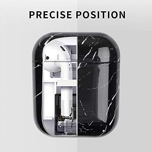  [아마존베스트]Newseego Portable Charging Case with Full Protection Waterproof Silicone Marble Pattern for Apple Airpods Accessory for Headphones and Earphones