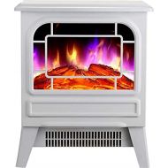 DAYDAYDM Electric Stove Fireplace Heater Portable Free Stan Electric Fireplace Insert Stove Heater with Realistic Wood Flame Effect Black Indoor Use