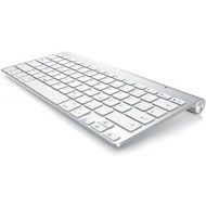 [아마존베스트]CSL-Computer CSL Bluetooth Keyboard in Mac Style Wireless Keyboard Multimedia Keys QWERTZ Layout for iOS Android Windows Compatible with PC Notebook Mac MacBook Pro Smartphone Tablet Silver