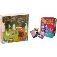 Gamewright Outfoxed! A Cooperative Whodunit Board Game for Kids 5+, Multi-Colored, Standard, Model Number: 418 & ueens 10th Anniversary Tin Card Game