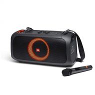 Amazon Renewed JBL PartyBox On-The-Go Portable Party Speaker with Built-in Lights Black (Renewed) (with Microphone)