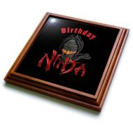 3dRose An awesome funny Ninja for any kid who loves Ninjas and martial. - Trivets (trv_351850_1)