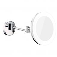 Household Products Bathroom Vanity Mirror Dressing Led Lighted Makeup Mirror, Single Side 3Xmagnification Vanity Mirror Wall Mount Extendable Swivel Beauty Mirror, Household