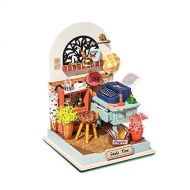 Hands Craft DIY Miniature House Kit Record Mood Study to Build for Adults and Teens. Beautiful Study Room, Cute Display, Cute Interior, Table, Complete Crafting Kit (DS017)