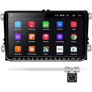 Podofo 9 Inch Android Car Radio for VW, Double DIN Car Radio, Bluetooth, GPS, Car Radio Player for VW, Seat, Passat, Golf, Skoda, Supports WiFi, Mirror Link, FM Radio, Double USB +