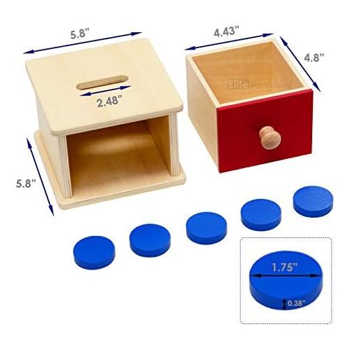  [아마존베스트]Elite Montessori Coin Box Preschool Learning Material