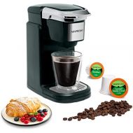 Mixpresso Single Cup Coffee Maker Personal, Single Serve Coffee Brewer Machine, Compatible with Single-Cups Quick Brew Technology, Programmable Features, One Touch Function (Black)
