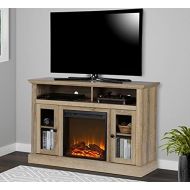 HomeTeks Tv Fireplace Stand Electric Fireplace Tv Stand-Tv Stand with Fireplace, for Tvs Up to 50, Weathered Oak-Turn Up The Ambiance of Your Room