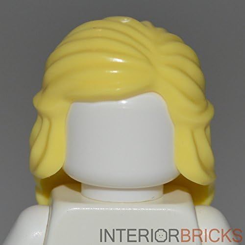  LEGO Minifigure Hair: Female Mid-Length with Braid Around (Light Yellow)