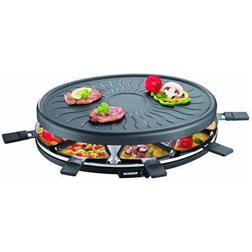  [아마존베스트]SEVERIN raclette party grill, approx. 1,100 W, incl. 8 pans, RG 2681