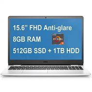 Dell Flagship Inspiron 15 3000 3505 Laptop 15.6” FHD Anti Glare WVA Display AMD Ryzen 3 3250U (Beats i7 7600u) 8GB RAM 512GB SSD 1TB HDD Fingerprint MaxxAudio Win10 Snow White