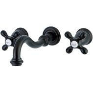 Elements of Design ES3125AX Wall Mount Sink Faucet with Cross Handle, 8-5/16 Spout Reach, Oil Rubbed Bronze