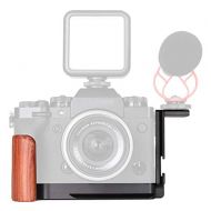 WEPOTO XT4-RL Hand Grip Quick Release Plate L Bracket QR Plate Compatible with Fujifilm X-T4 Camera -Aluminium Padauk