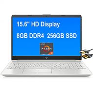 Flagship HP 15 Business Laptop Computer 15.6 HD Micro-Edge SVA Display AMD Ryzen 3 3250U (Beats i5-7200u) 8GB DDR4 256GB SSD USB-C Webcam Win 10 + HDMI Cable