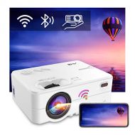 Mini Projector - Artlii Enjoy 2 HD WiFi Bluetooth Projector, 5000L 300 Display, Compatible with TV Stick, HDMI, iPhone, Android for Home Theater, Video Games