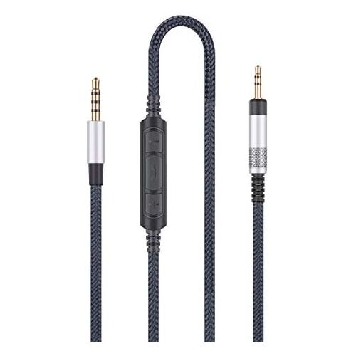  [아마존베스트]HanSnby Replacement Audio Cable Compatible with Bose QC25, QC35 II, QC35 Headphones, Audio Cable with Inline Microphone and Remote Control Volume Control