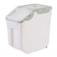Jlxl Pet Food Container， Multi-Use Transparent Plastic Dog Dry Feed Storage Bin Sealed Flip Moisture Proof Capacity 4-10kg