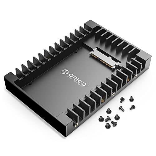  ORICO 2.5 SSD SATA to 3.5 Hard Drive Adapter Internal Drive Bay Converter Mounting Bracket Caddy Tray for 7 / 9.5 / 12.5mm 2.5 inch HDD / SSD with SATA III Interface(1125SS)