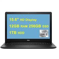 Dell Flagship Inspiron 15 3000 3593 Laptop Computer 15.6” HD Display 10th Gen Intel Core i3 1005G1 (Beat i5 7200U) 12GB RAM 256GB SSD + 1TB HDD USB 3.1 WiFi Bluetooth Win 10