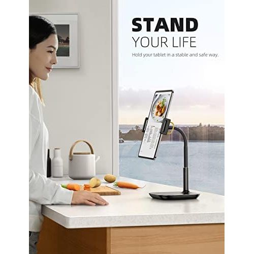  [아마존베스트]Lamicall Tablet Stand Adjustable Tablet Holder  Universal Holder Stand for 2020 iPad Pro 9.7, 10.5, 12.9, iPad Air Mini 2 3 4, Switch, Tab, iPhone, and Tablet with 4.7-13 Inches 