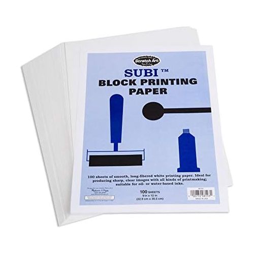  Melissa & Doug Subi Block Printing Paper - White 9 x 12 (100 sheets)