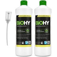 [아마존베스트]Biohy carpet shampoo concentrate 2 x 1 litre bottles + doser carpet cleaner ideal for removing stubborn stains Special designed for washing cleaners