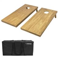 GoSports 4feet x 2feet Regulation Size Wooden Cornhole Boards Set - Includes Carrying Case and Over 100 Optional Bean Bag Colors