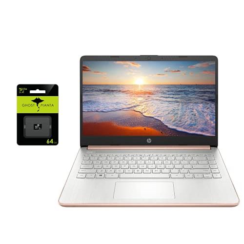 에이치피 2021 Newest HP 14 HD Laptop for Business and Student, Intel Celeron N4020(up to 2.8GHz), 4GB RAM, 64GB eMMC, 1 Year Office 365, USB-A&C, WiFi, Webcam, HDMI, Win10 S, w/64GB SD Card