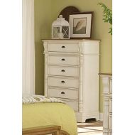 Coaster Home Furnishings Oleta 6-Drawer Chest with Pilaster Detail Buttermilk and Brown
