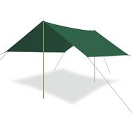 BBGS Camping Tarp 3m X 3m Hammock Rain Fly Tent Waterproof Windproof Tarpaulin Shelter Portable Lightweight Sunshade for Yard Outdoor Travel Beach